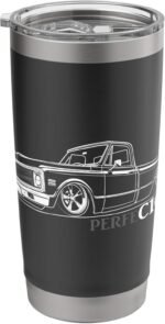 1970-1972 C10 Custom Truck Perfection C10 Truck Silhouette Stainless Steel Insulated Tumbler - Image 2