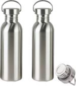 2 Pack 18/8 Stainless Steel Water Bottle, 26OZ Single Wall Sports Water Bottle for Camping Picnic, Metal Sports Kettle with Handle for Runners, Hikers, Cyclists - Image 2