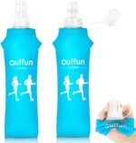 2 Pack Soft Water Bottle, TPU Collapsible Flask Foldable Bottles for Hydration Pack, BPA-Free, Running Lightweight Water Bottle for Outdoor Sports like Hiking Cycling Climbing Running (17OZ/500ml) - Image 2