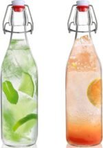 2 Pack Swing Top Glass Bottles 18oz, Flip Top Bottles with Airtight Lids & Leakproof Seals for Home Brewing Kombucha, Beer, Kefir, Juice, Oil, Vinegar & Vanilla Extraction - Image 2