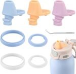 2 Sets Uber Seal Replacement for Ello Pop & Fill Stainless Steel Water Bottle, 3 pcs Mouthpiece for 22oz, 32oz, 40oz Ello Bottle - Image 2