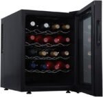 20 Bottle Wine Cooler - Free Standing Single Zone Fridge and Chiller with Slide-Out Shelf Smart Touch Temperature Control Range: 12-18°C 48 Liter Capacity Freestanding Mini Wine Cabinet - Image 2