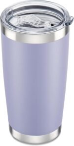 20 oz Tumbler with Lid Stainless Steel Double Wall Vacuum Insulated Tumblers Powder Coated Cups Travel Mug Keep Drinks Cold and Hot, Cosmic Lilac - Image 2