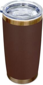 20 oz Tumblers Stainless Steel Tumbler with Lid and Straw Insulated Coffee Mug for Laser Graving 26oz Powder Coated Cup(Coffee,1 pack) - Image 2