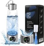 2025 Hydrogen Water Bottle, Portable Rechargeable Hydrogen Water Bottle Generator Up to 2000+ PPB in 5 Minutes 460 ml with Advanced SPE PEM Technology and LED Timer for Sports/Home/Office/Travel - Image 2