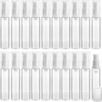 20Pcs 10ml/0.34oz Airless Pump Bottle Refillable Plastic Airless Vacuum Dispenser Portable Clear Cosmetic Sample Vial Container Jars for Lotion Emulsion Toiletries Liquid Foundation - Image 2