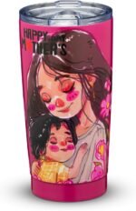 20oz Mom Tumbler Insulated Thermal Coffee Cup - Portable Travel Mug with Cute Cartoon Patterns, Leak-Proof for Mom, Great Mother’s Day Gift for Daily Use Office Outdoor(Pink) - Image 2