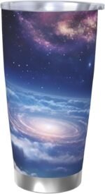 20oz Stainless Steel Tumblers Travel Mug with Lid & Metal Straw Space photo Tumbler Double Wall Vacuum Insulated Tumbler Coffee Mug Cups fit Car Cupholder Cold & Hot Drinks - Image 2