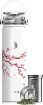 22 oz Insulated Tea Tumbler Bottle with Infuser, Travel Mug - Image 2