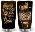 23rd Birthday Bliss Custom Name 20oz Vacuum Insulated Stainless Steel Tumbler Thoughtful Gift for Her Customized Name Tumbler Personalized With Lid Engraved 20oz with Lid - Image 2