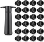 24 Pieces Wine Saver Vacuum Pump Set with Reusable Bottle Stoppers, Practical Wine Preserver & Leak-Proof Sealer to Keep Wine Fresh for Home Kitchen Bar Party Use - Image 2
