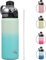 24 oz Insulated Stainless Steel Water Bottle with Straw, BPA-Free Vacuum Double Wall Leakproof Gym Sports Travel Bottle with Handle,Mint - Image 2