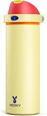 24 oz Insulated Water Bottle with Straw: Meoky Stainless Steel Metal Water Bottle with Straw Lid - Leak Proof, Cold for 24 Hours, Fits in Car Cup Holder, BPA-Free for Travel Sports Gym, Misty Horizons - Image 2