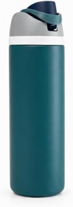 24oz Insulated Stainless Steel Water Bottle - Double Wall Vacuum Flask with Push-Button Leak-Proof Lid - Keeps Cold 24h, Hot 12h - Sweat-Proof Reusable Sports Bottle for Gym, Office &Travel (Denim) - Image 2
