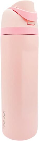 24oz Insulated Stainless Steel Water Bottle with Straw for Sports and Travel, BPA-Free Sports Water Bottle (Light Pink) - Image 2
