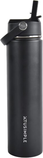 24oz Insulated Travel Water Bottle - Stainless Steel, Leakproof - Keeps Drinks Hot or Cold - for Outdoors, Sports, Bike, Gym, Marathon - Gift for Women, Men - Image 2