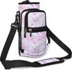 25/32/40/64oz Water Bottle Bag Holder Carrier-Insulated Crossbody Sling Case Sleeve with Strap & Pockets for Men Women Gym Cycling Travel Walking Hiking Camping - Image 2