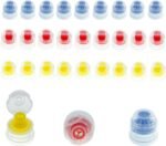 28 mm Push Pull Replacement Caps Colorful Flip Cover Plastic Soda Water Bottle Tops Replacement Lids for Smart Bottles, 28 mm Sport Bottle Cap,30 PCS - Image 2