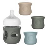 3 Pack Silicone Sleeves for Philips Avent Natural Bottle, Food Grade Silicone Anti Breakage Baby Bottles Holder, Compatible with Philips Avent Glass Natural Baby Bottle 4oz - Image 2