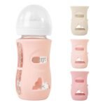 3 Pack Silicone Sleeves for Philips Avent Natural Glass Baby Bottles, Anti Breakage Baby Bottle Holder for Baby Girls, Compatible with Philips Avent Glass Natural Baby Bottle, 8 oz - Image 2