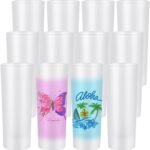 3 oz Sublimation Shot Glass Blanks - 12 PCS Sublimation Frosted Shot Glasses,Personalized Glass Cups with Heavy Base, DIY Wine Tumbler for Whiskey,Tequila,Vodka - Image 2