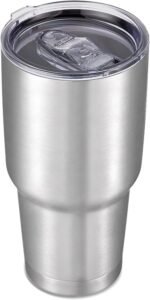 30 oz Tumbler with Lid Stainless Steel Tumblers Vacuum Insulated Cup Reusable Powder Coated Travel Mug Double Wall Leak Proof Portable Cups Keep Cold Drinks for 12 Hours, Stainless, 1 Pack - Image 2