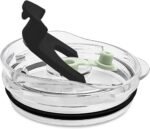 30/40 oz Tumbler Replacement Lids,1pack Spill Proof Straw Lids for YETI,Old Style RTIC,Ozark Trail and More,for Travel Tumblers,Stainless Steel Tumblers,Straw and Sippy Friendly(Black) - Image 2