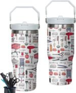 30oz Hair Stylist Gifts Hairstylist Tumbler with Handle for Female Women, Stainless Steel Insulated Cup, Coffee Mug Water Bottle for Hairdresser Cosmetology Salon Owner Beautician - Image 2