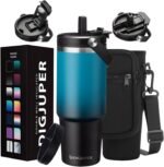 30oz Stainless-steel Tumblers with Lid and straw - Top Handle, Silicone Boot & Bottle Strap Sleeve, 30 oz Insulated Water Bottles that Fits in Cup Holder, Travel Coffee Tumbler Keep Cold 24h/Hot 12h - Image 2