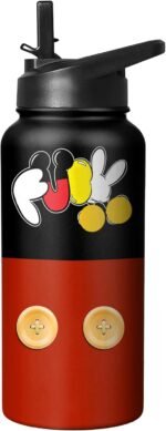 32 Oz Cartoon Mouse Water Bottle with Straw & Lid, Insulated Stainless Steel Cup Keep Drinks Cold & Hot, Leak Proof Double Wall Water Bottle Gifts for Kids Boys Girls for School, Travel, Sports - Image 2