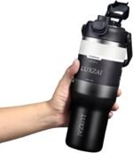 32 oz Insulated Stainless Steel Tumbler with Handle – Leak-Proof Travel Mug & Water Bottle, 2-in-1 Lid for Straw & Direct Sip, Cup Holder Friendly - Image 2