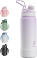 32oz Insulated Water Bottle| Double-Wall Vacuum Stainless Steel, Wide Mouth Design, Leak-Proof Reusable Bottle for Gym, Sports & Daily Hydration - Purple - Image 2