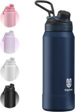 32oz Insulated Water Bottle| Double-Wall Vacuum Stainless Steel, Wide Mouth Design, Leak-Proof Reusable Bottle for Gym, Sports & Daily Hydration - blue - Image 2