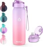 32oz Water Bottle with Removable Straw and Spout Lid Two Ways to Drink, 18/10 Stainless Steel Insulated Water Bottle, BPA-Free, Leak Proof, Double wall, for Sports, Gym - Image 2