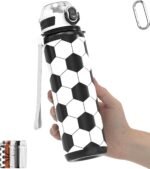 32oz/1L Sport Water Bottle, Light Tritan, Quick-Open Chug Lid/Straw 2-in-1, Leak-Proof, Dishwasher-Safe, BPA-Free, Drop-Resist & Scratch-Resist for Travel/Gym/Office/Fan Gift (Soccer) - Image 2