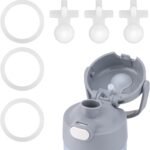 3pcs Replacement Leak Stopper with 3pcs Sealing O-Ring for Thermos Funtainer 16 Oz Stainless Steel Vacuum Insulated Bottle, Durable Silicone Gasket & Lid Plug Set (Transparent) - Image 2