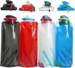 4 Pack Collapsible Water Bottles for Travel – 24oz Foldable Water Bottle with Leakproof Lid, Food-Grade Silicone Portable Reusable BPA-Free Water Bottle for Hiking,Sports,Camping,Biking - Image 2