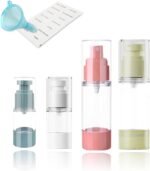 4-Pack Travel Bottles for Toiletry, Portable Refillable SA/PP Plastic Vacuum Cosmetic Containers - Image 2