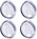 4 Pcs Replacement Lids for 20 oz Flat Bottomed Straight Body Tumblers with Inner Mouth about 2.76inch, Replacement Skinny Cup Lids for Water, Coffee or Tea on Travel, Work Hour and Daily Life - Image 2