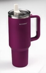 40 Oz Insulated Tumbler with Detachable Flip Straw Lid, Vacuum insulated Stainless Steel | BPA-Free, Handle & Cupholder Compatible - 24H Cold, Travel/Gym/Office, - Image 2