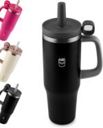 40 oz Tumbler with Handle and Straw - This Stainless Steel Insulated Tumbler with Lid and Straw Cover is 100% Spill Proof - Travel Cup for Everyday Use, Lightweight and Cupholder Friendly - Image 2