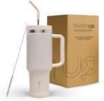 40oz Travel Tumbler Cup with Handle, Two-Way Slider Lid, Stainless Steel Straw with Silicone Tip, Vacuum Insulated Water Bottle for Hot & Cold Drinks, Great Gifts for Mom - Image 2
