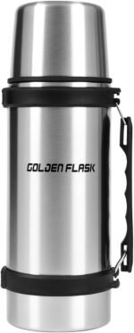 42Oz 1.2L Stainless Steel Insulated Water Bottle – Vacuum Flask with Handle & Strap, Keeps Drinks Hot or Cold for 24H, Leak-Proof, BPA-Free, Ideal for Travel, Hiking, Camping, Office - Image 2