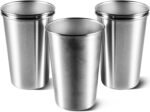 5 Pack 16 Ounce Stainless Steel Pint Cups Shatterproof Cup Tumblers Unbreakable Metal Drinking Glasses for Bar, Home, Restaurant - Image 2