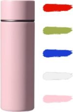 5 oz Mini Thermos Cute Water Bottle - Insulated Stainless Steel Bottle - Keeps Cold for 12 hours, Hot for 6 hours - Pink - Image 2