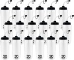 50 Strong 1 Liter Water Bottle with Straw – 18-Pack Easy-Squeeze Sports Bottles with Long Straw & Built-In Finger Grip – BPA-Free & Made in USA – Ideal for Hockey & Team Sports - Image 2
