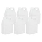 6 Pack 64 oz Clear Plastic Jugs with Lids, Water Jug Storage Containers with Ergonomic Handle, HDPE Containers for Water, Sauces, Beverage, Soaps, Liquids (0.5 Gallon) - Image 2