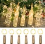 6-Pack LED Bottle Lights with Dual Battery Pack, 6.6ft 20 LEDs, Twice The Runtime, Warm White for Indoor & Outdoor Christmas Décor.(6 Pack, Warm White（Dual Battery Pack）) - Image 2