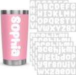 6 Pcs UV DTF Cup Wrap Letters Custom Transfer Letter Stickers Personalized Vinyl Name Decals for Tumbler Glass Cups Laptop Water Bottle Car Notebooks Window DIY Crafts - Image 2