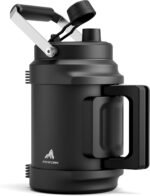 64 oz Insulated Water Bottle for Gym: 2-in-1 Straw Spout Lid, Dual Handle, Leakproof, Keep Cold 36H, Half Gallon Stainless Steel Water Jug for Travel, Hiking, Cycling, Park, Workout, Picnic (Midnight) - Image 2